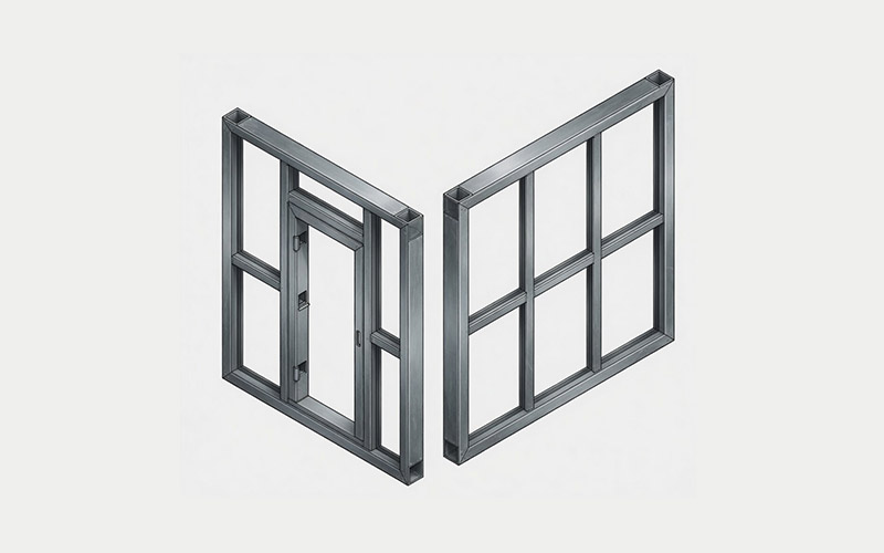 Rear Room Panels — metal panel partitioning inside a Micro-Hangar shipping container